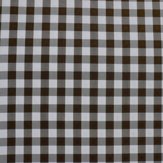 MINIMATE – Kleiner brauner karierter Tischdeckenstoff